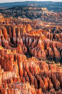 High angle view of rock formations