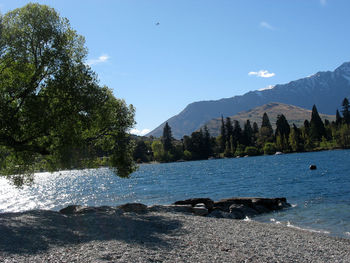 Scenic view of river against sky