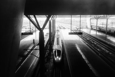 Train on railroad track