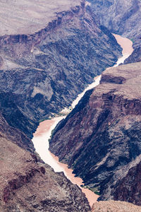 High angle view of colorado river at grand canyon national park