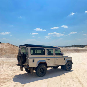 Vintage car on desert land