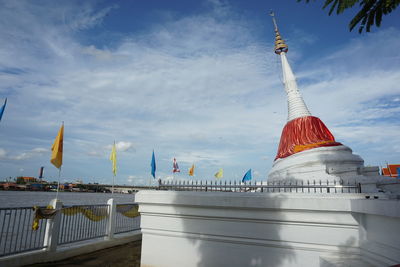 Panoramic view of buildings against sky in city