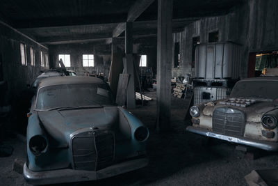 Interior of abandoned bus