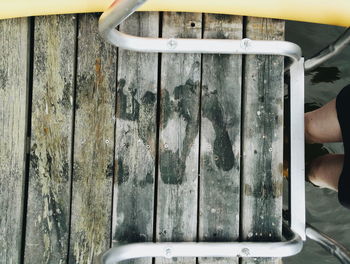 Close-up of wooden door