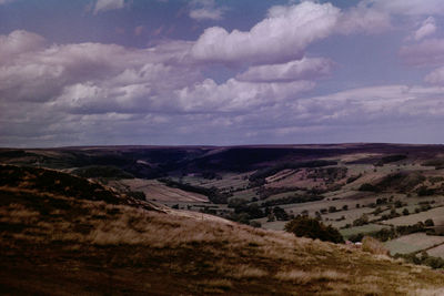 High angle view of landscape against sky