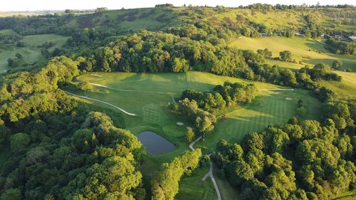 High angle view of cotswold golf course 