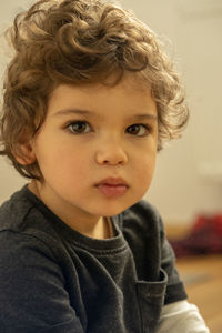 Close-up portrait of cute boy