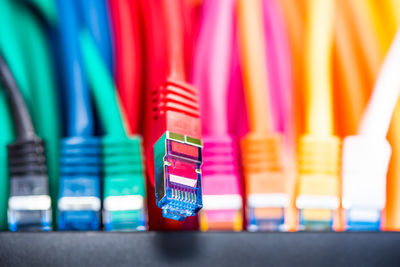 Close-up of colorful pencils