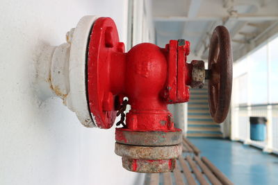 Close-up of red pipe