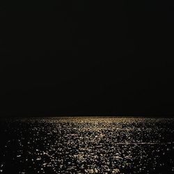 Reflection of trees in water at night