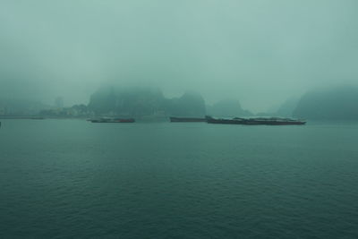 Boats in sea