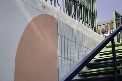 Low angle view of spiral staircase