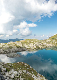 Scenic view of calm lake