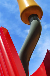 Low angle view of modern building against sky