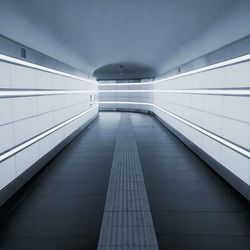 Empty corridor of subway station