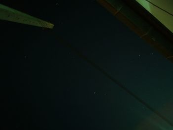 Close-up of water against sky at night