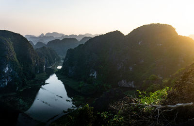 Sunset over hang mua