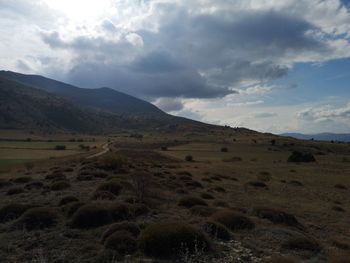 Scenic view of landscape against sky