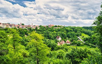 View of rothenburg ob der tauber, germany