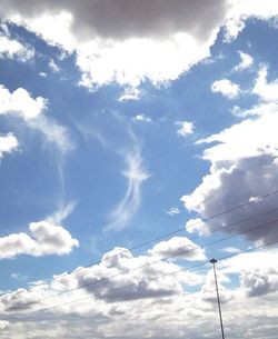 Low angle view of cloudy sky