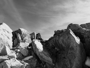 Rock formations against sky