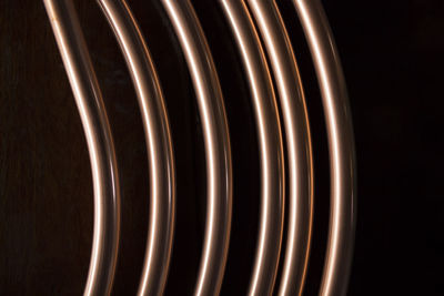 Close-up of coiled copper on table