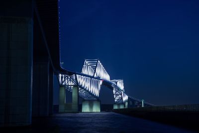 View of bridge at night