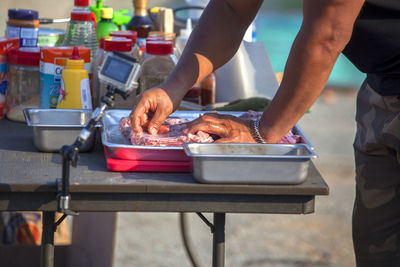 Recording of beef preparation