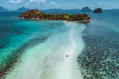 Aerial view of sea 