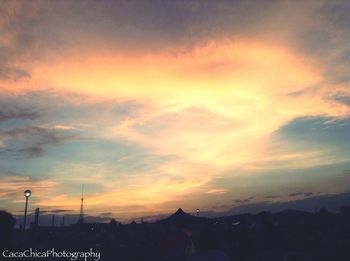 Scenic view of landscape against sky during sunset