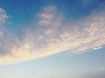 Low angle view of cloudy sky