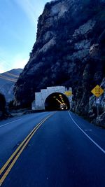 Road passing through mountain