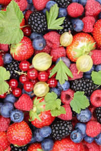 Full frame shot of strawberries