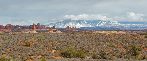 Panoramic view of landscape against sky