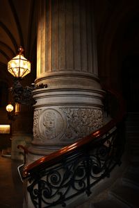 View of ornate ceiling at home