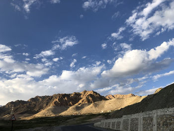 Scenic view of rocky mountains against sky