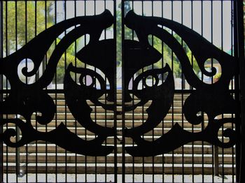 Close-up of carving on wall