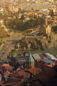 High angle shot of townscape