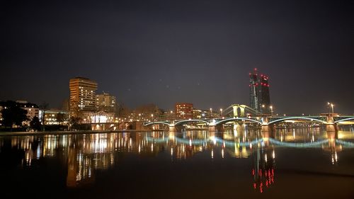 Skyline frankfurt by nicht 