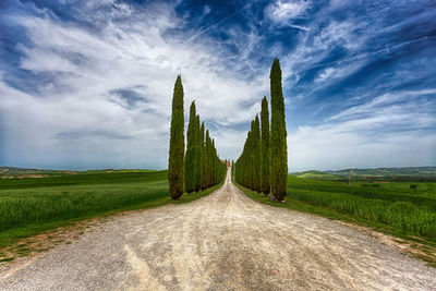 Scenic view of land against sky