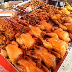 Close-up of seafood in market