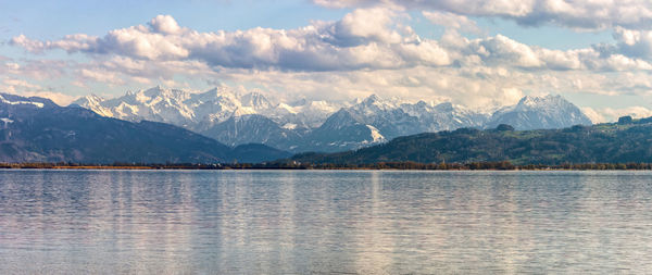 View of lake constance with mountain views - scesaplana,falknis