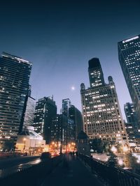 Illuminated city skyline at night