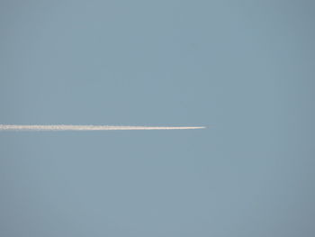 Low angle view of vapor trail in sky