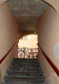 Low angle view of spiral staircase