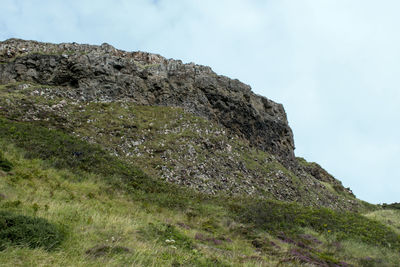 Low angle view of mountain against sky