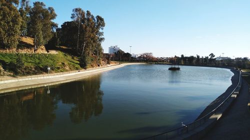 Scenic view of river against sky