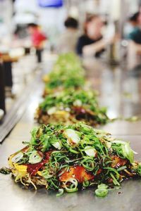 Close-up of food on table