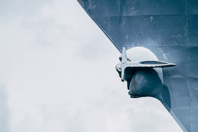 Detail view of anchor on ship