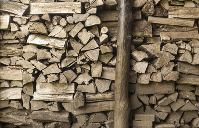 Full frame shot of logs